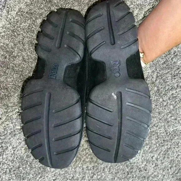 Polo Ralph Lauren Black Men’s Leather Loafers Sz 7D - Picture 2 of 7